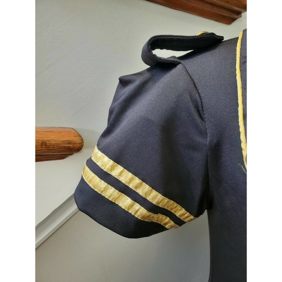 Delicious Women Solid Black Polyester Collared Short Sleeve Knee Length Dress S - Picture 7 of 12